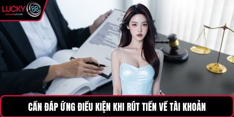 Cần đáp ứng điều kiện khi rút tiền về tài khoản